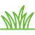A silhouette of a green grass icon on a white background.